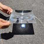 Fresnel Lens 150x150mm, Focal Length 140mm, Acrylic Lens (not Glass), for Solar Heating, Magnifiying, Optics/Visual Education