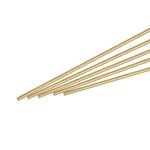 sourcing map Brass Rod,Brass Solid Round Rod 1mm Diameter 400mm Length Lathe Bar Stock for RC Model DIY Craft Pack of 10