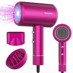 Professional Hair Dryer, Beautyshow 1800W Powerful Ionic Fast Dry AC Motor Hairdryer with Diffuser & Concentrator, 2 Speed Heat and Cool Button Blow Dryer for Salon Home Travel Women Men Hairstyles