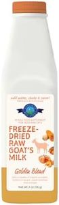 Shepherd Boy Farms Freeze Dried Raw Goats Milk with Probiotics for Dogs & Cats (Golden Blend), Organic USA Veggies & Fruits, High Protein, Digestible Goat Milk Powder, Food Toppers - Makes 32 FL OZ