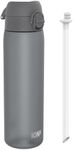 ION8 500ml Water Bottles With Straw, BPA Free, Leakproof, Dishwasher Safe, Drinking Water Bottle With Straw, Drink Bottle, Clear, Grey, 500ml/18oz