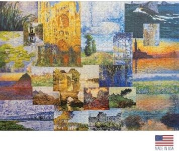 Aether Puzzles - Claude Monet Impressions of Light Puzzle Part 2, Premium 1000 Piece Jigsaw Puzzle for Adults, Glare-Free, Soft-Touch Puzzles, Made in USA, 26.6" x 19.25"