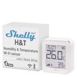 Shelly H&T Gen3 White | Wi-Fi Smart Temperature & Humidity Sensor | Remote Control & Monitoring | Smart Scenes | Notification Alerts | Free Data Storage Export | No Hub Required | Alexa & Google Home