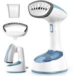 Garment Steamer for Clothes, Steam Iron Press, 250 ml Water tank, 25g/min Strong Penetrating Steam, 1600W, 25-Sec Fast Heat-up, for Home, Office (blue)