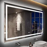 LOAAO 72X40 LED Bathroom Mirror wit