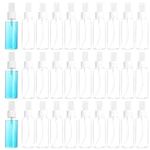 BELLE VOUS 30 Pack of Mini 50ml Atomiser Spray Bottles - Fine Mist Spray Bottles with Caps - Refillable Anti Leak Plastic Bottle for Cleaning, Perfumes, Essential Oils - Portable Travel Size