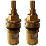 JKC Parrywar Type Tap Spindle Brass Half Inch for Parryware Spares Parts or Parryware Tap Fitting Spindle (Pack of 2)