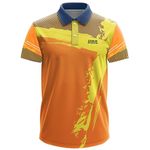 Dika Sports Kids Cricket Jersey Cricket t-Shirt for Fans Polo Tshirts Shirts for Men| 2 Year to 5XL Orange