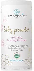 USDA Organic Baby Powder Talc-Free Dusting Powder - Soothing Organic Arrowroot, Calendula and Cornstarch Baby Powder for Newborn, Babies and Toddlers - Made in USA - 3oz/85g