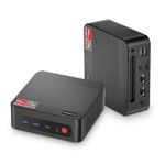 BOSGAME P4 Dual 2.5GbE Lan Gaming Mini PC Ryzen 7 5700U 16GB RAM 512GB SSD Winodws 11 Pro Mini Computers, Triple 4K Displays (HDMI+DP+Type-C), Support PS3 Emulator Micro PC, WiFi 6E, BT5.2, 2.5GbE LAN