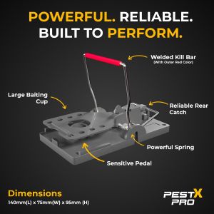 Pest X Pro Rat Traps 4-Pack – Heavy Duty Rodent Control