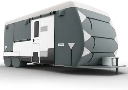 KING BIRD RV Cover, Heavy Duty 7-Layer Snow Protection, Fits 27-30ft Travel Trailers Campers, with Adhesive Repair Patches,Windproof Straps&Tire Covers