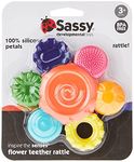 Sassy Baby Silicone Flower Teether Rattle - 3m+, Mixed