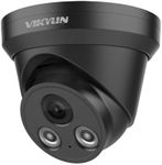 VIKYLIN 4K 8MP IP PoE AI Camera(Black),Security IP Turret Camera with 98ft EXIR2.0 Night Vision,Built-in Mic,Human/Vehicle Detection, 2.8mm Lens,H.265,IP67…