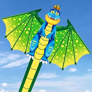 Kites for Kids Ages 4-8 8-12, Dinosaur Kites for Adults Easy to Fly Kids Kite for Toddlers Age 3-5, Large Beach Kite Perfect for Beginner Easter with Handle and 328FT Kite String, Easy to Assemble