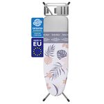 Bartnelli Heavy Duty Ironing Board 48x15 | Designed & Made in Europe with Patent Technology, Turbo & Park Zone, Features: 4 Layer Cover &Pad,Height-Adjustable,4 Premium Steel Legs,Upgraded Iron Rest.