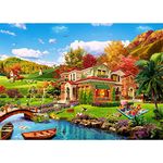 HUADADA Jigsaw Puzzles 1000 Pieces for Adults | Holiday Homes | 1000 Piece Puzzle Educational Games Home Decoration Puzzle.