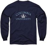 Ivysport Columbia University Cotton Long Sleeve T-Shirt by Crown Logo, Navy, XX-Large