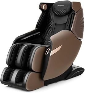 Costway 3D Electric Full Body Zero Gravity Shiatsu Massage Recliner Chair with 140cm SL Track, Waist & Calf Heaters, Airbag Massage, Foot Roller, 4 Massage Techniques, 4 Auto Modes, Blue-tooth Speaker