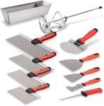 WAL-BOARD TOOLS Deluxe Drywall Finishing Tool Kit, Mud Pan, MultiTool, Taping Knife, Bucket Scoop, Saw, Mud Mixer, DTKFNSH2