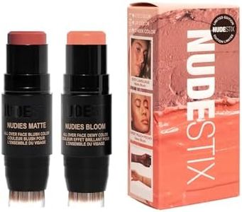 Nudestix Pretty Nude Skin Kit – 2-Piece Cream Blush Stick Set for Cheeks, Eyes & Lips | Includes Nudies Matte & Nudies Bloom | For All Skin Tones
