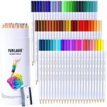 FUNLAVIE 72 Colored Pencils for Adult Coloring Books,Soft Core Coloring Pencils Set,Drawing Pencil for sketching & Painting,Art Pencil & Art Supplies for Adults and Teens,Oil-Based with Sharpener