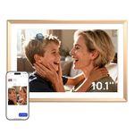 ARZOPA 10.1" Metal Digital Photo Frame Free Cloud Storage WiFi Digital Picture Frame HD Touchscreen No Subscription APP Sharing Unlimited Photos/Videos Best Custom Frame for Gifting Family - D10 Gold