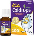 Kids Coldrops by Ddrops, 100 drops (2.8 mL) – Natural Cold Symptom Relief in Just One Drop - No Sugar, Non-GMO, Allergy-Friendly