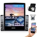 [2+32GB] Android Car Stereo Double Din in-Dash GPS Navigation 9.7 Inch HD Vertical Touch Screen Car Radio with WiFi Bluetooth Backup Camera Car Audio Receiver Support Mirror Link, SWC, USB, FM Radio