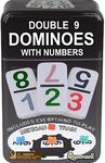 Queensell Large Double Nine Dominoes Set - Mexican Train Dominoes Set - Double 9 Dominos - Best for 2-6 Players