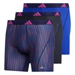 adidas Men's Sport Performance Mesh Boxer Brief Underwear (3-Pack), Performance Wave Lucid Blue-lucid Fuchsia/Legend Ink Blue/Lucid Blue, XXL