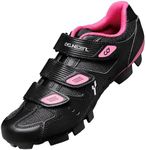 CyclingDeal Mountain Bicycle Bike Women's MTB Cycling Shoes Black Compatible with Shimano SPD and CrankBrothers Cleats | Size 41