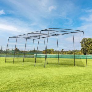 FORTRESS Trapezoid Baseball Batting Cage Kit - Complete Cage, Connector Set, and Premium Net Package for Ultimate Performance! (Complete Cage [External Net], 35ft)