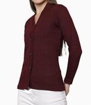 HIFZAA Pullover Sweater for Women Cardigan Wool Sweaters Womens Plus Size Wine