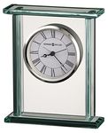 Howard Miller Cooper Table Clock 645-643 – Beveled Glass Panels, Glass Crystal Timepiece, Black Hands & Roman Numerals, Modern Home Décor, Quartz Movement