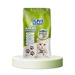 1 Pack (8L) OLIVE SCOOP 100% Natural Clumping Cat Litter Antibacterial | Dust Free Natural Cat Litter | Unscented Plant Based Cat Sand Litter | Fast Clumping | Long Lasting Freshness | Ultra Absorbend