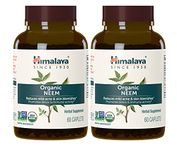 Himalaya Organic Neem for Mild Acne & Healthy Skin, 60 Caplets, USDA Certified Organic, Non-GMO, Gluten Free Supplement, 600 mg, 4 Month Supply, 2 Pack