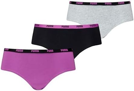 Puma Hipster Ropa Interior, Púrpura, S (Pack de 3) Women