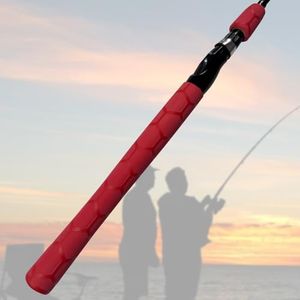 SoftShrink Honeycomb Pattern Shrink Wrap for Baseball Bat, Hockey Stick - Durable, Residue-Free (40mm Dia. x 1.6m Long, Red)