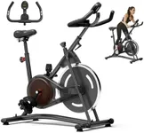 Exercise Bike: Indoor Cycling Bike for Home Cardio Gym Workouts. Stationary Bikes for Home, with 245 lbs Weight Capacity, Upgraded Seat Black