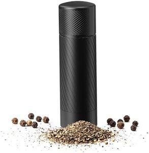 Pepper Grinder, Homnoble Professional Grade Pepper Grinder, Heavy Duty Pepper Mill, Refillable Aluminum Manual Pepper Mill with Adjustable Coarseness and Stainless Steel Blade
