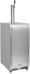 Kegco 15" Wide Outdoor Stainless Steel Built-In Right Hinge Kegerator