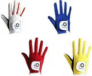 Golf Gloves Junior Kids Youth Toddler Boys Girls Left Hand Right Hand Dura Feel White Blue Red Yellow Golf Glove Extra Value 2 Pack Age 4-11 Years Old (Medium(Age 5-6) White, Worn on Left Hand)