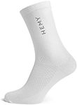 HEMY Men And Women All Purpose Eco-Friendly Everyday Crew Socks (White No Anti-Slip, Large)