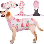 Kuoser Dog Surgery Recovery Suit, Dog Recovery Suit Female Male, Dog Surgical Recovery Suit, Adjustable Dog Post Surgery Body Suit, Recovery Suit Dog After Surgery Peach Powder L