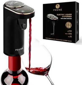POURÉ 5-in-1 Electric Liquor Dispenser with Wine Aerator - Smart Drink Dispenser Whiskey Pump - Alcohol Output 1-999mL - Mothers Day Gift Essential - LED Touch Screen - Birthday Gift Men Women