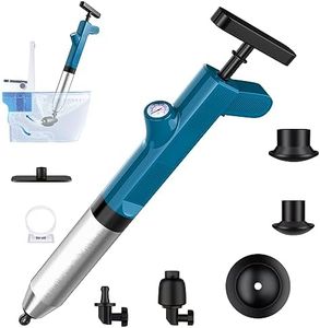 Toilet Plunger Set, High Pressure Air Plunger Drain Clog Remover, Sink Plungers for Bathroom, Snake Drain Blaster with Real-Time Barometer for Toilet Unclogger,Kitchen,Shower,Pipe,Floor,Sewer