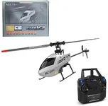 Aetheria C129V2 Remote Control Helicopter, 2.4G 4CH Single-Rotor RC Stunt Helicopter Model Toy with USB Charger Gift for Adults Kids (RTF/Silver)
