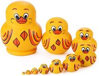 10 Pcs Wooden Yellow Duck Handmade 