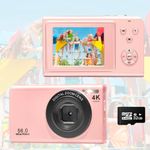 Digital Camera for Kids,4K Point an